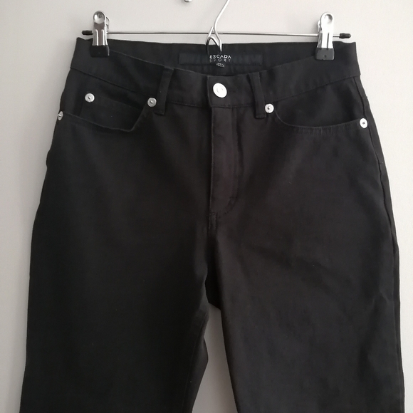 Escada Sport Linda Straight Leg Black Jeans GE 36 (6 US) - Picture 4 of 16